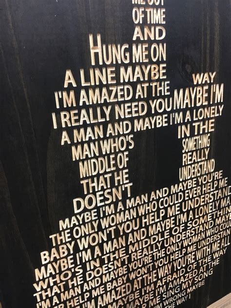 Maybe I'm Amazed by Paul Mccartney Lyrics Carved in Wood - Etsy