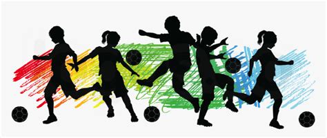 Sports Clipart Intramurals X Transparent Png - Silhouette Kids Soccer ...