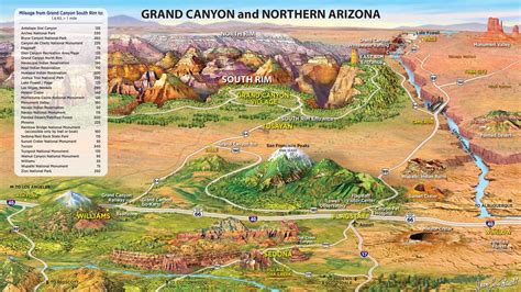 Area Map - Grand Canyon South Rim