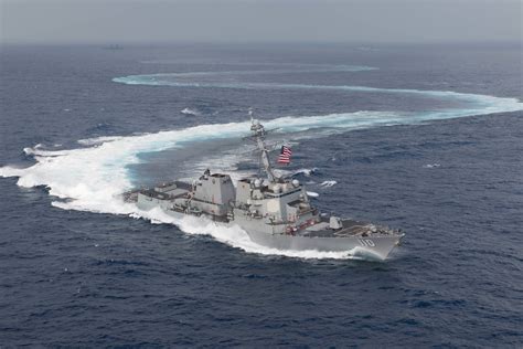 U.S. Navy Warships Patrol Taiwan Strait