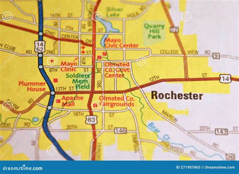 Map Image of Rochester Minnesota 2 Stock Image - Image of soldiers ...