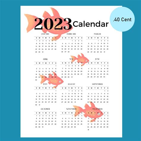 Simple Calendar, Templates, Business, Office, Home - Etsy