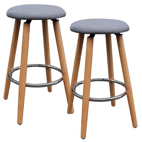 !nspire Etta Solid Wood Contemporary Backless Armless Bar Stool with ...