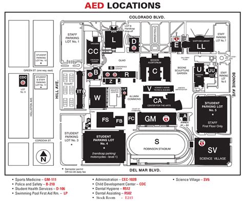 Automated External Defibrillators (AED) Locations - Police & College ...