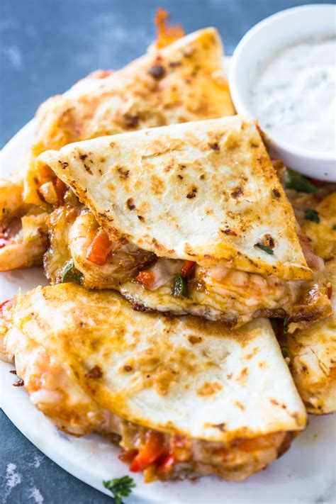 The Best Shrimp Quesadillas