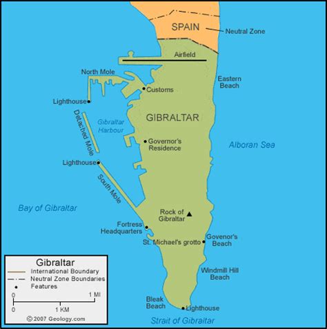 Gibraltar Map and Satellite Image