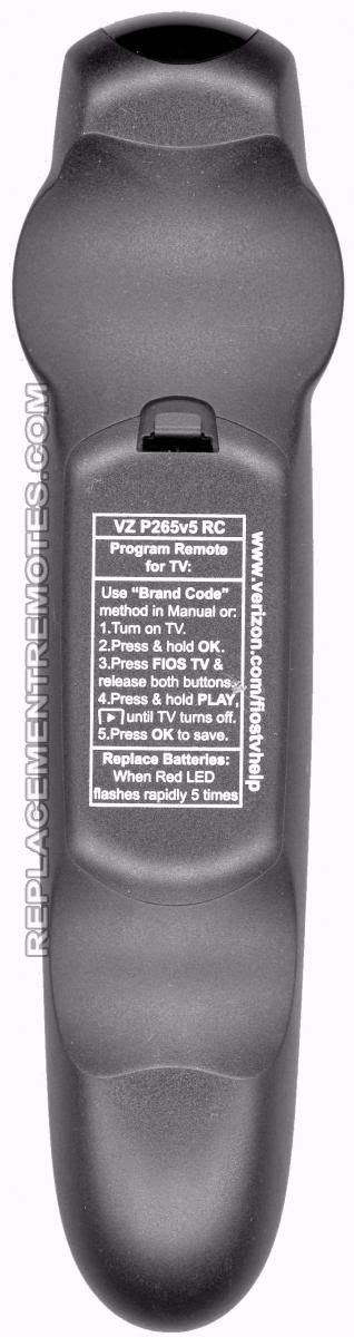 Buy VERIZON P265v5 FiOS -RC2655008/01B Cable Box Cable Remote Control