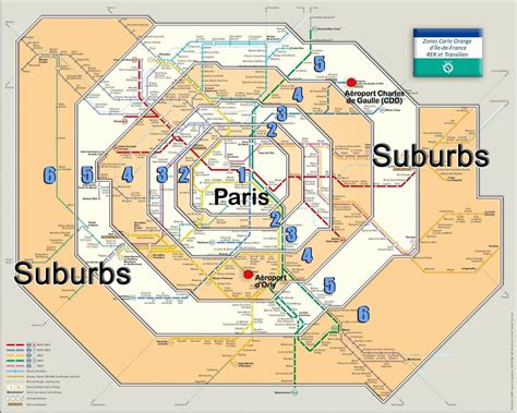 Paris Metro Zones