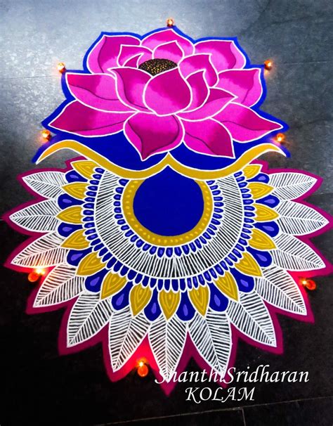 15 Best Lotus Rangoli Designs and Creative Ideas