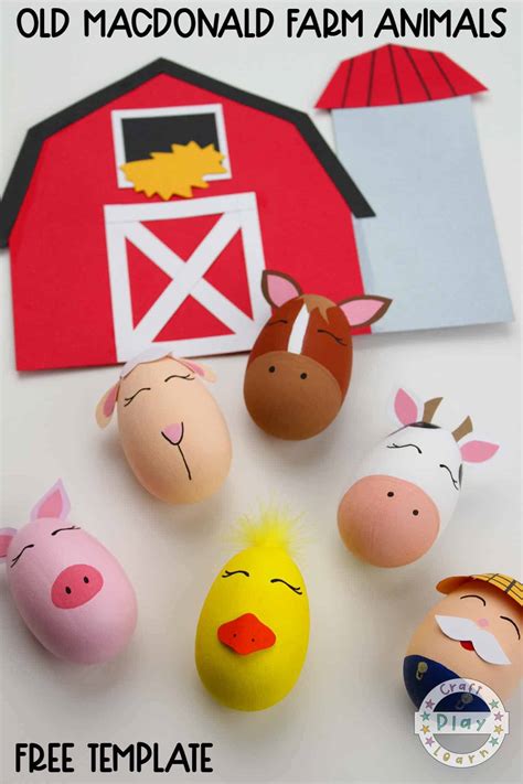 Old Macdonald Farm Animal Crafts - Craft Play Learn