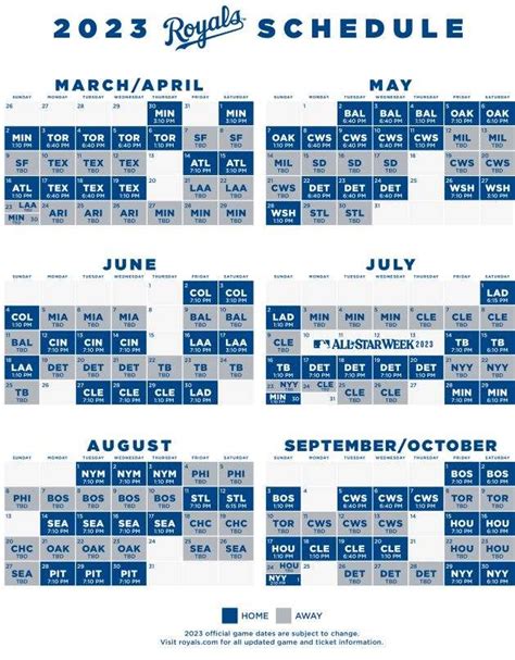 Royals Home Game Schedule 2024-24 - Astra Milzie