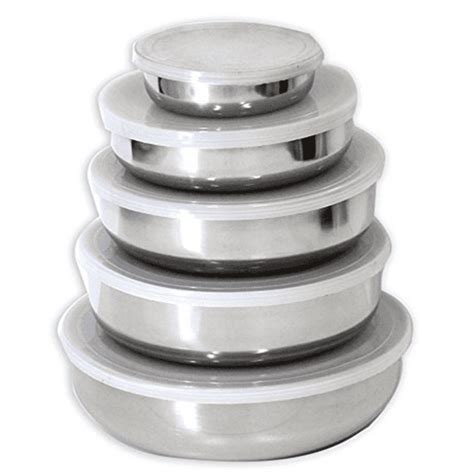 NEW Set of 5 Stainless Steel Mixing Bowls WITH Lids - Walmart.com ...