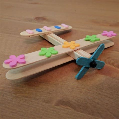 10 Easy Ideas of Popsicle Stick Crafts Your Kids Will Love | Airplane ...