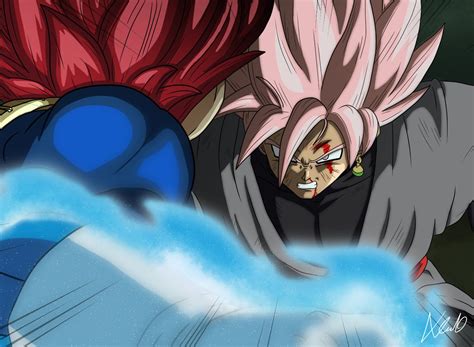 SSG VEGETA VS GOKU BLACK (by me) : r/dbz