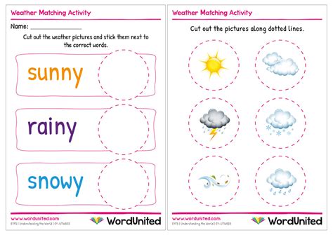 Weather Matching Activity - WordUnited