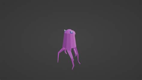 3D LOW POLY Squid Purple 3D - TurboSquid 2131216