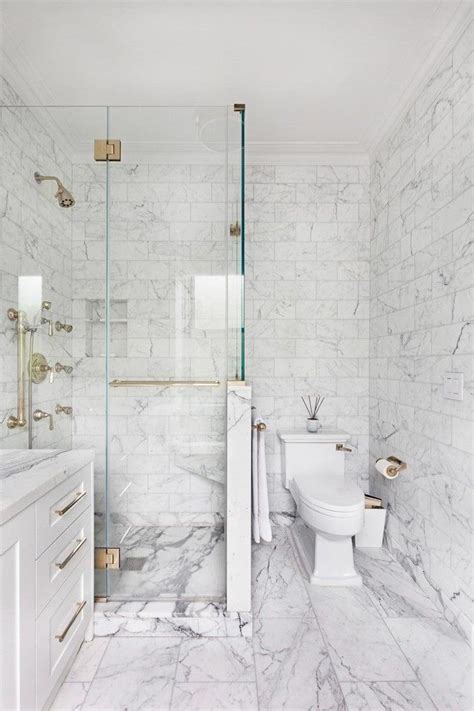 Splendid Carrara White Marble Tile with Mirror Medicine Cabinet Brown ...