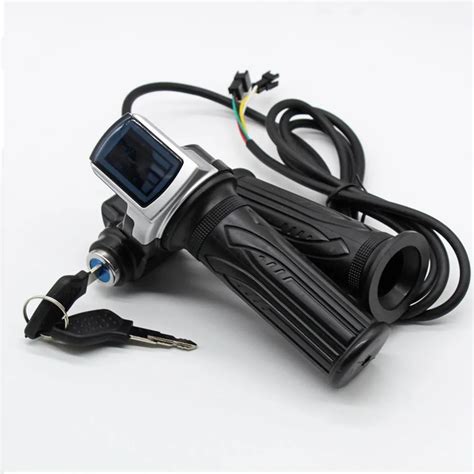 Electric Bike Twist Throttle 36v 48v LCD Speed Display Handlebar ...