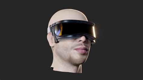 Futuristic scifi cyberpunk goggles - head not included 3D model | CGTrader