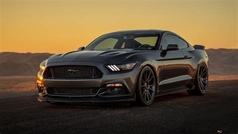 Black Ford Mustang Car 4K wallpaper download