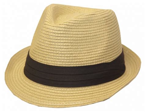 Mens Structured 100% Paper Straw Black Band Fedora Hat ~ straw hats for ...