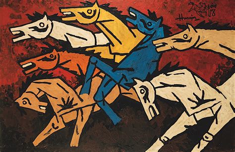 Sold Price: M. F. Husain (1915-2011) | Horses Series - February 3, 0119 ...