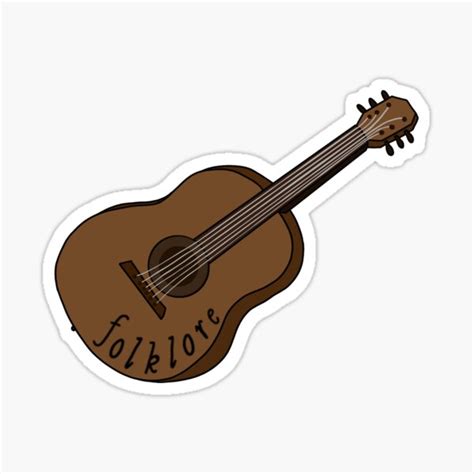 "Taylor Swift Folklore Guitar" Sticker for Sale by slica | Redbubble