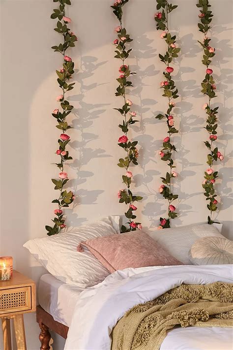 Decorative Pink Rose Vine Garland | Diy bedroom decor, Rose vines, Decor