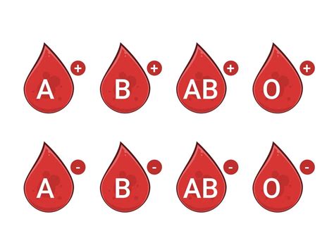 Group of human blood type and Rh factor 12074944 Vector Art at Vecteezy