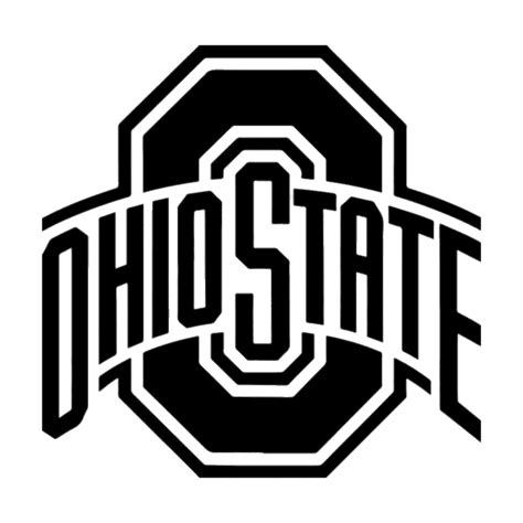 Ohio State Buckeyes Logo Black and White transparent PNG - StickPNG