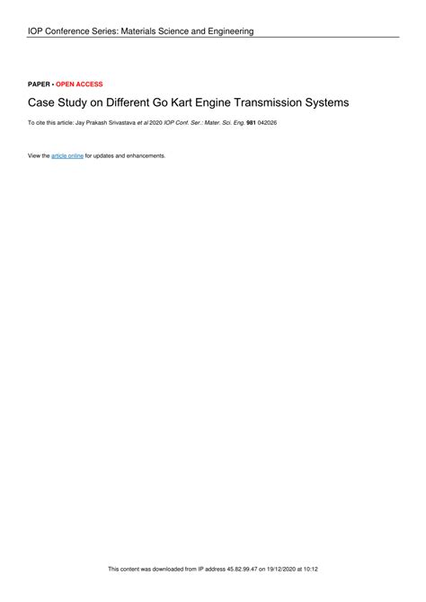 (PDF) Case Study on Different Go Kart Engine Transmission Systems