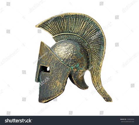 Ancient Greek Helmet Spartan Style Isolated Stock Photo 159828566 ...