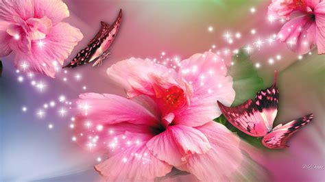 🔥 [40+] Pink Butterfly Wallpapers Flower | WallpaperSafari