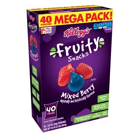 Kellogg's Fruit Snacks, Mixed Berry, 40 ct, 0.8 oz - Walmart.com