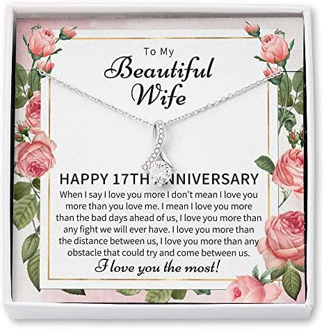 Amazon.com: 17th Anniversary For Wife - 17 Year Wedding Anniversary ...