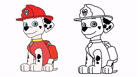 Paw Patrol Marshall Drawing | Free download on ClipArtMag