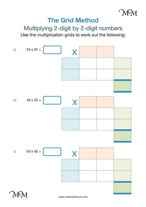 Grid Method: Multiplying Two-Digit Numbers - Maths with Mum