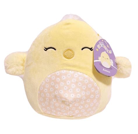 Squishmallows Aimee the Yellow Chick with Floral Belly 8" 2023 Easter ...