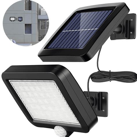 Waterproof Outdoor Solar Lights, 56 LED Solar Powered Wall Light with ...