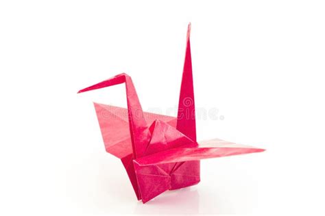 Red Origami Crane stock photo. Image of white, crane - 102892066