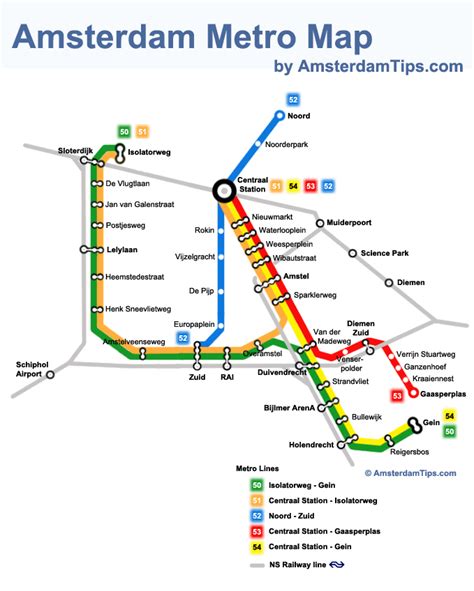 Amsterdam Metro Map & Guide - Info, Lines, Tips (2025)