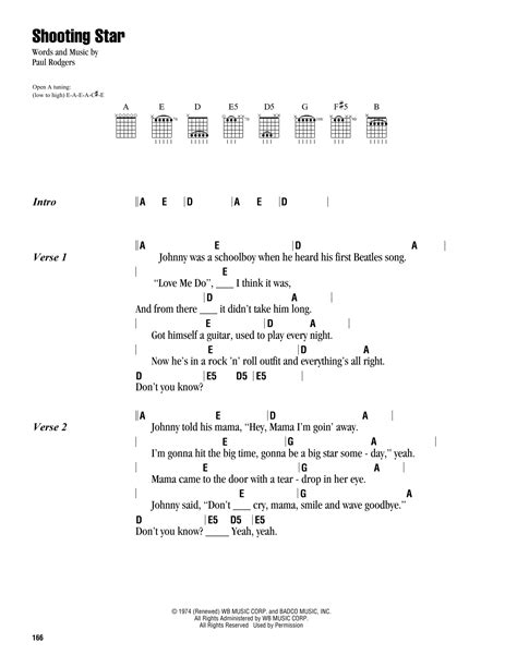 Shooting Star by Bad Company - Guitar Chords/Lyrics - Guitar Instructor