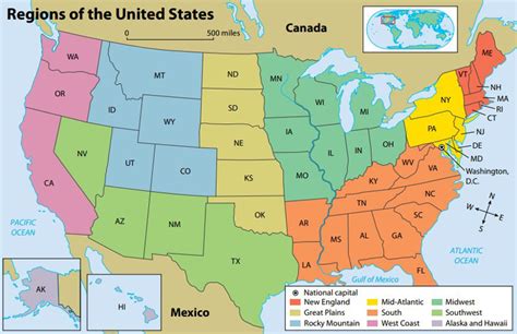 8 Regions Of The United States Map - Gabbi Joannes