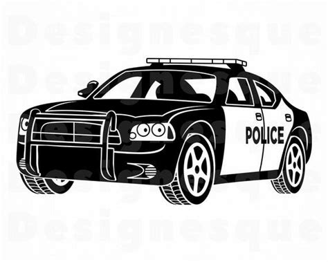 Realistic Police Car Coloring Pages