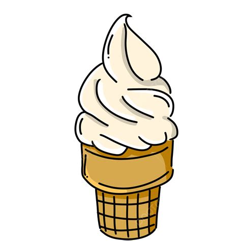 Vanilla Flavored Ice Cream Cone, Ice Cream Cone Clipart, Ice Cream ...