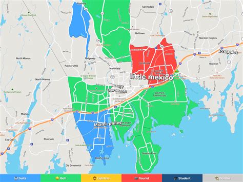 Stamford Neighborhood Map