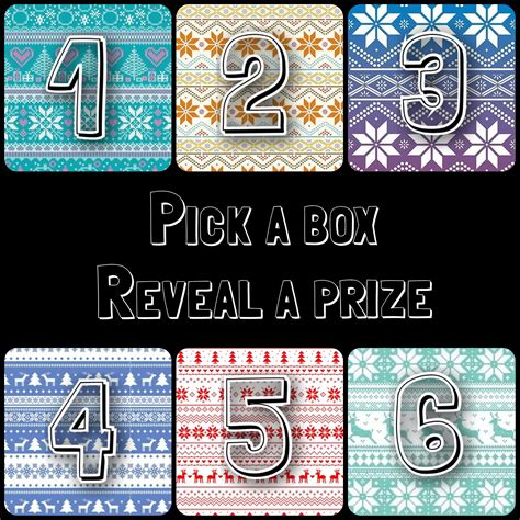 Pick a number Choose a present online Facebook game Raffle | Facebook ...