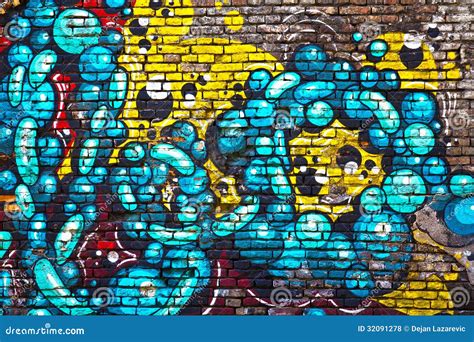 Brick Wall Graffiti Royalty Free Stock Photos - Image: 32091278