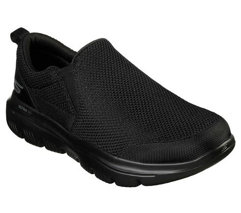 Skechers Black Shoe Extra Wide Fit Men Comfort Soft Slip On Casual Go ...