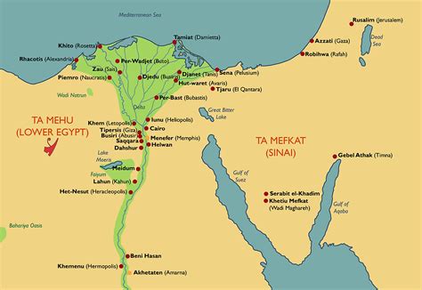 A Map of Ancient Egyptian Town Names. What did the Ancient Egyptians ...